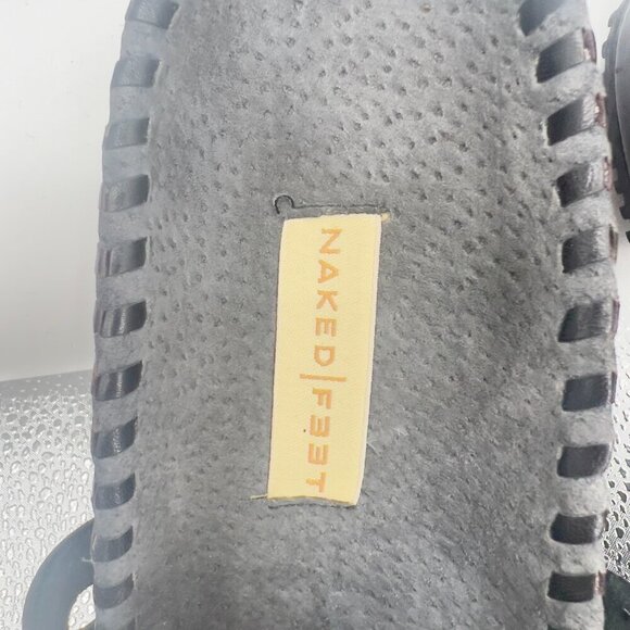 Naked Feet Women's Black/Gray Sandals 6.1/2M - Picture 6 of 7